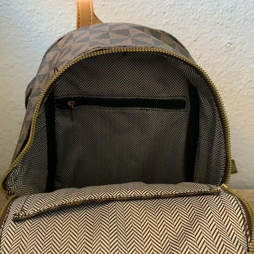 Tyler Rose Checkered Backpack Purse - Picture 3 of 3